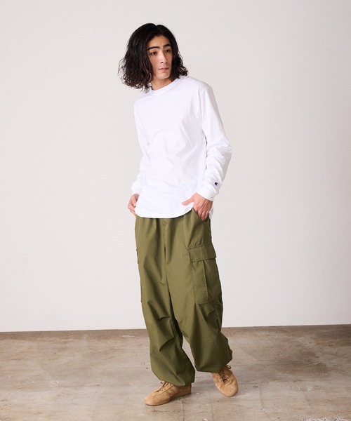 Champion（チャンピオン） tシャツ 5.2oz オーバーサイズ長袖Tシャツ