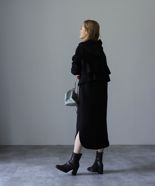 HERENCIA ヘレンチア 長袖 ワンピース ブラック HERENCIA 「HERENCIA」 長袖ワンピース MEDIUM ブラック