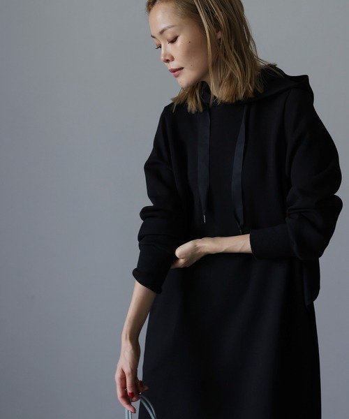 HERENCIA ヘレンチア 長袖 ワンピース ブラック HERENCIA 「HERENCIA」 長袖ワンピース MEDIUM ブラック