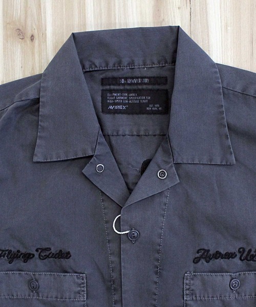 AVIREX（アヴィレックス） シャツ FADED WORK SHIRT 'USAFA' メンズ