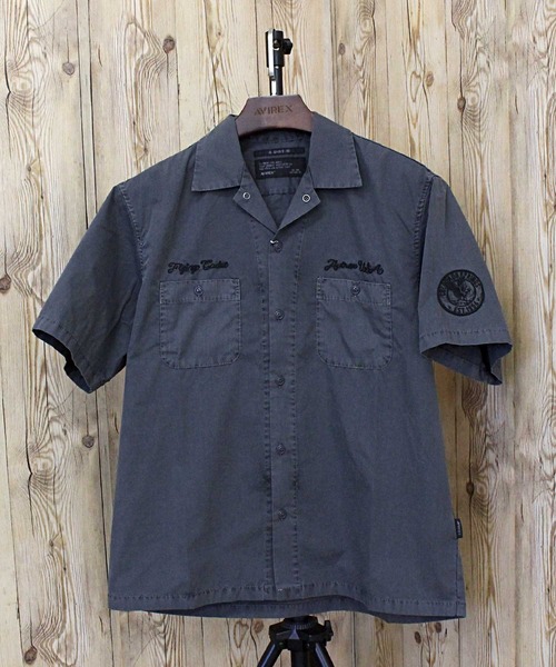 AVIREX（アヴィレックス） シャツ FADED WORK SHIRT 'USAFA' メンズ