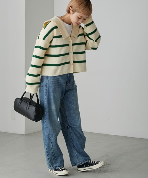 「forksy.」 ニットカーディガン FREE アイボリー レディース_画像8