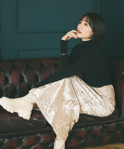 「MIEL CRISHUNANT」 ロングスカート FREE ライトベージュ レディース_画像6