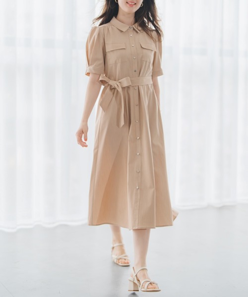 新品未使用　eco bich エコビッチ　パフスリーブ　ラッシュワンピース slop1457-2.jpg