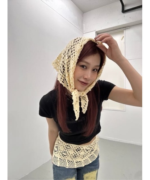 LAGUA GEM（ラグアジェム） スカーフ バンダナ CROCHET ヘッドスカーフ