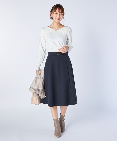LAISSE PASSE 「LAISSE PASSE」 フレアスカート 36 ピンク