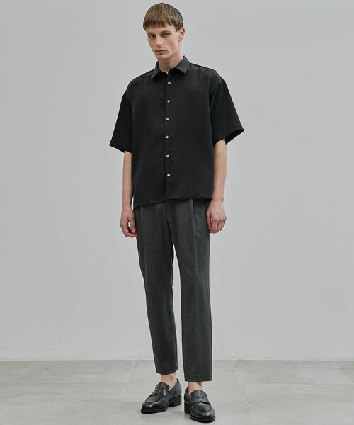 新品定価17,500円minuitere メンズ 襟付きショートスリーブシャツL UNITED TOKYO シャツ COLD DRY ショートスリーブシャツ メンズ