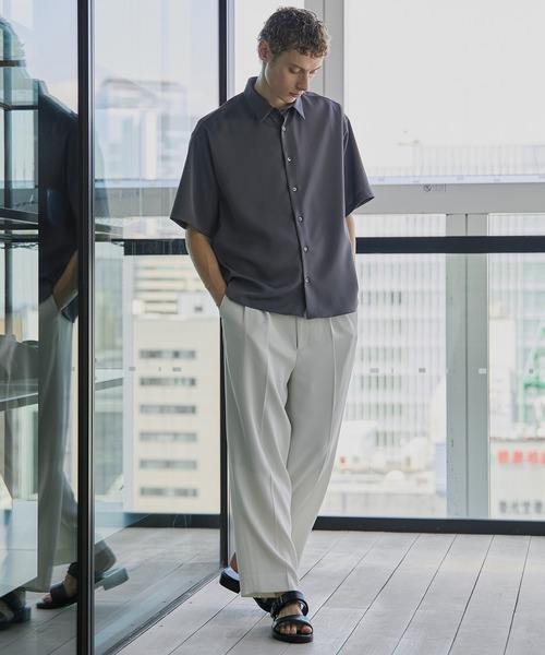 COLD DRY ショートスリーブシャツ(1 LIGHT GREY): : メンズ