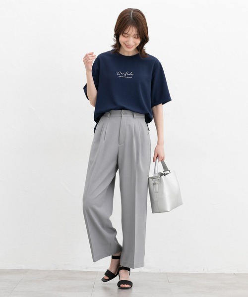 Tシャツブラウス　ペールグレー 高身長 タック入バルーンブラウス （トールサイズ） 通販