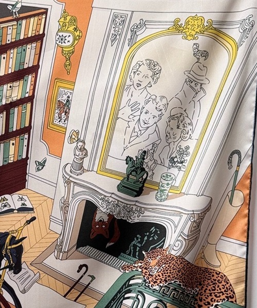 HERMES（エルメス） シルク ツイリー Couvertures Nouvelles スカーフ