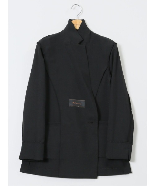 m．f．エディトリアル（m．f．editorial）/【接触冷感 ウォッシャブル】m．f．エディトリアル 杢調ダブルジャケット 黒(セットアップ可… m.f.editorial（エムエフエディトリアル） スーツ 「接触冷感