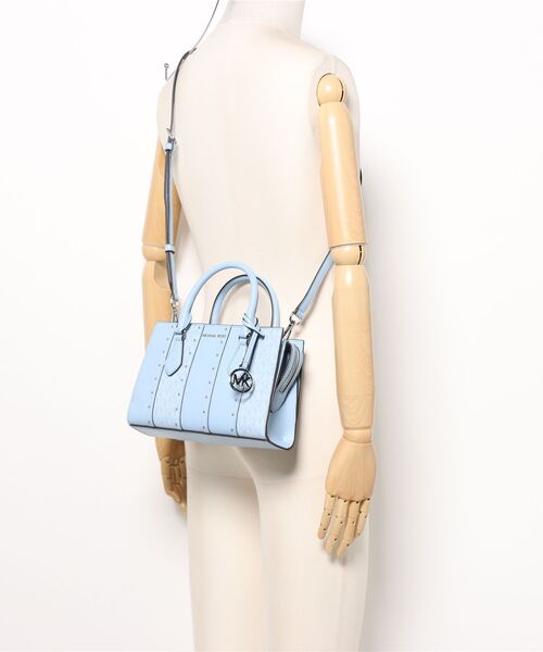 スピード発送 MICHAEL KORS スタッズ パッチワーク サッチェル 公式アウトレット】AVRIL スタッズ パッチワーク サッチェル