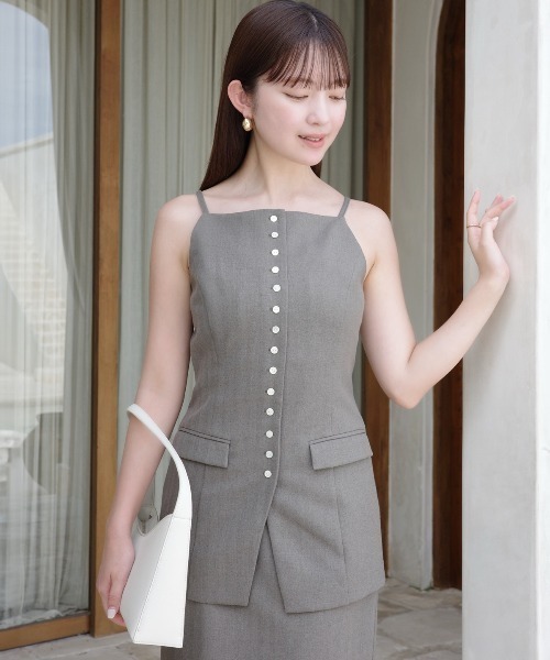 アニュアンス anuans スラブナローセットアップ （KHAKI GREY） アニュアンス anuans スラブナローセットアップ （KHAKI GREY