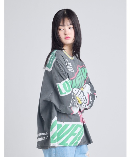tシャツ 「8」「it」「little sunny bite」racer long tee レディース メンズ Little sunny bite tシャツ 「8」「it」「little bite」racer