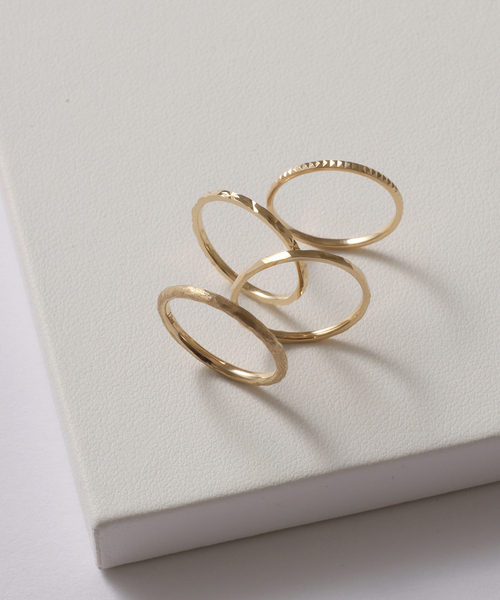 Spick & Span Lilas k10 テクスチャー 3本ピンキーリング テクスチャー3本ピンキーリング K10（リング）｜Lilas（リラ）の