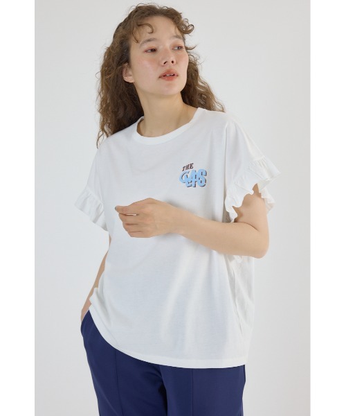 【美品】ENFOLD ソフト天竺 デコラティブ Tシャツ フリル M yuu様専用 ENFOLD エンフォルド シルケット天竺 コンビフレア T