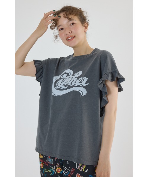 オーバーサイズ 長袖 Tシャツ フリル デザイン 楽天市場】リブ メロウフリル 長袖 カットソー カップ付き 長袖T