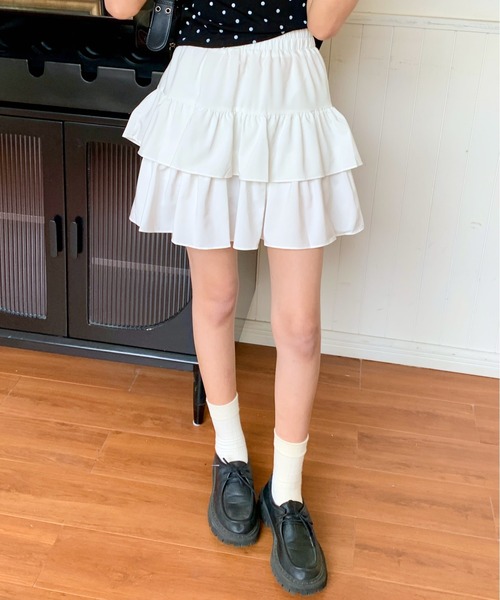 可愛いミニフリルスカート インナーパンツ付き 可愛いミニフリルスカート インナーパンツ付きオンライン 通販