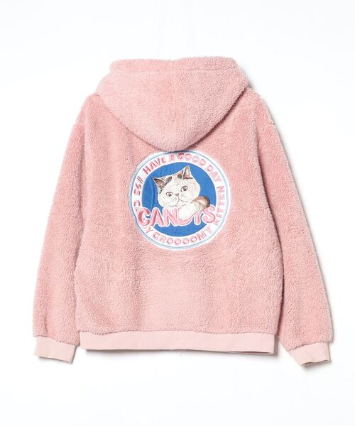 candy stripper ピンクパーカー Candy Stripper パーカー BIG RIBBON フーディ レディース