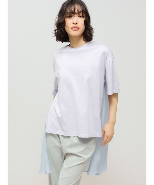 tシャツ MIDIUMISOLID for Ladies ウーブンコンビネーションT レディース