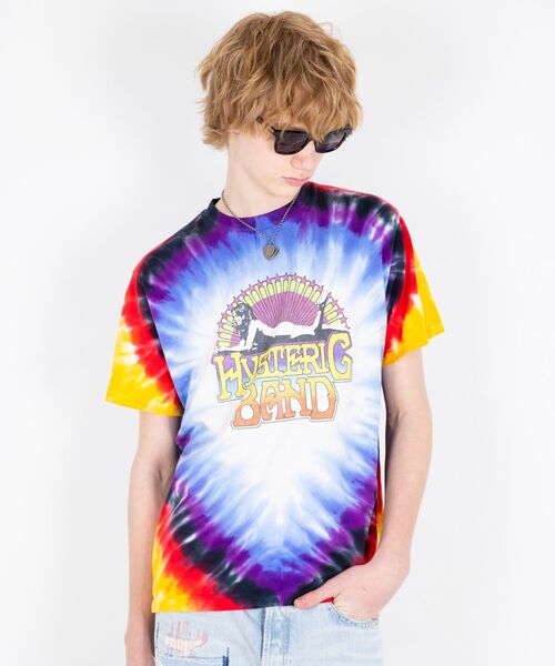HYSTERIC GLAMOUR　マルチ柄Tシャツ ヒステリックグラマー ヒステリックグラマー tシャツ（色：マルチカラー）のおすすめ