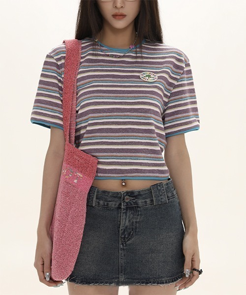 「MASONPRINCE」 「DONOTTAG」半袖Tシャツ S パープル レディース