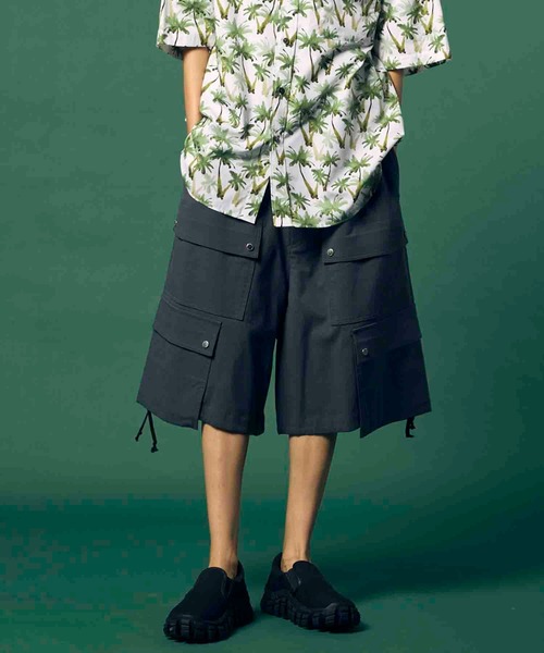 MAISON SPECIAL ベージュカーゴパンツ38 Zip Design Satin Cargo Pants