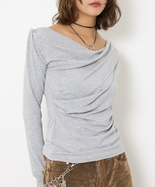 SLY（スライ） tシャツ 「限定カラーあり」OFF SHOULDER CUT TOPS オフ