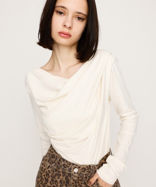 tシャツ OFF SHOULDER CUT TOPS オフショルダー カット トップス レディース