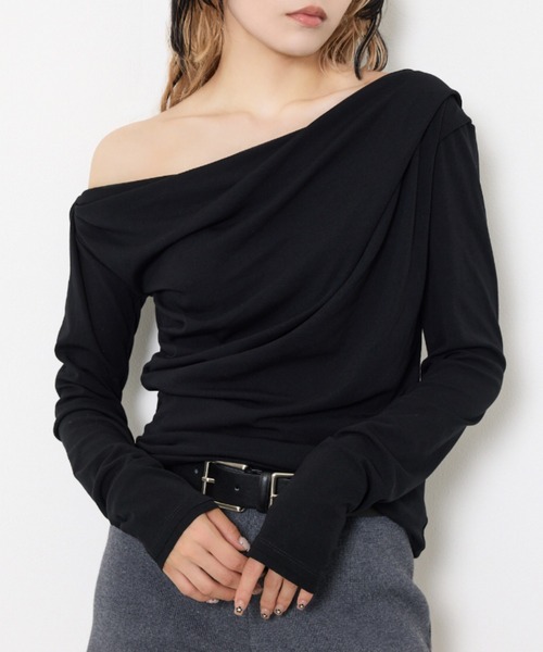 SALE【完売】SLY ACE RIB COMBI ブラウス ブラック SLY | LACE RIB COMBI ブラウス (Tシャツ・カットソー(長袖