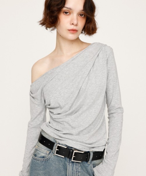 SLY（スライ） tシャツ 「限定カラーあり」OFF SHOULDER CUT TOPS オフ