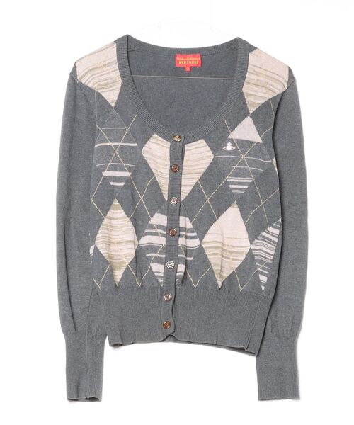ヴィヴィアンウエストウッド レッドレーベル チェックニットカーディガン Vivienne Westwood red label 「Vivienne label」 チェック柄