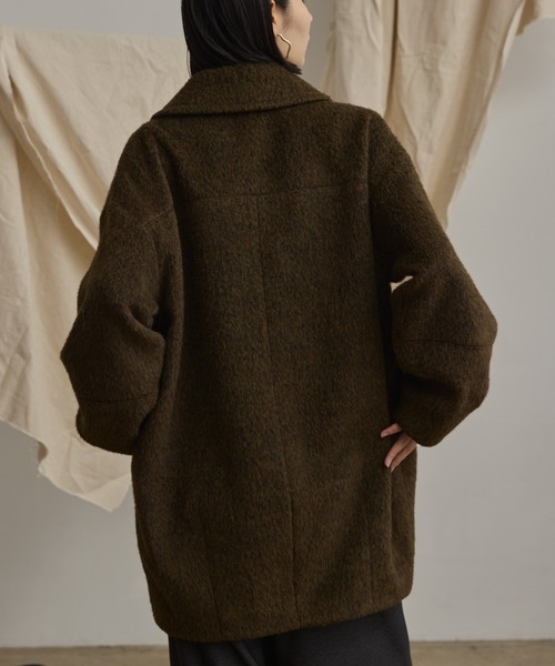 ウールブレンドシャギーコクーンPコート Happy John（ハッピージョン）の「wool blend shaggy cocoon p coat