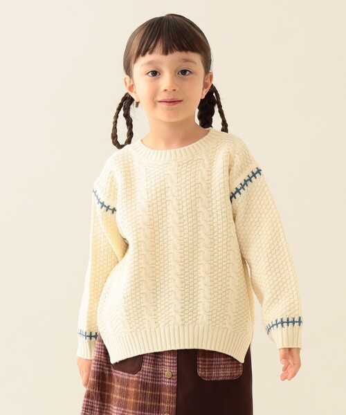 BEAMS mini ニット セーター ケーブルニット プルオーバー 2025FW（90