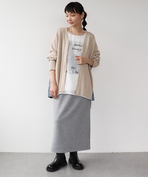 Three Four Time（スリーフォータイム） カーディガン デニムコンビV