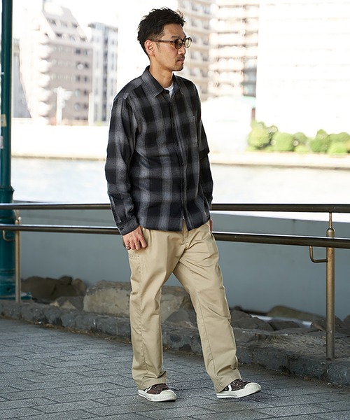 VENCE EXCHANGE シャツ オンブレルネルチェックシャツ メンズ