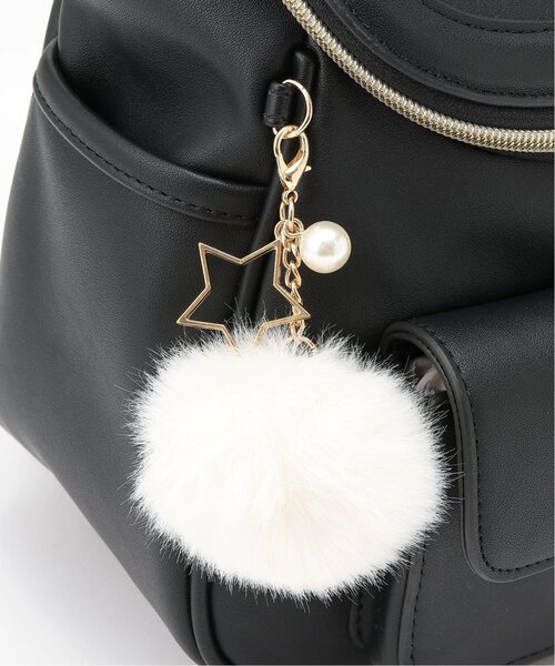 未使用 ポンポネットジュニア チャームつきカジュアルリュック ブラック チャームつきカジュアルリュック（リュック） | pom ponette junior