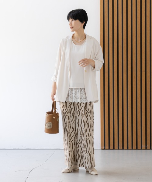 Elura（エルーラ） タンクトップ ノースリーブ 裾レースタンク/605388