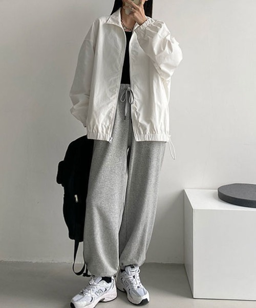 cammie ブルゾン アウター ジップシンプルブルゾン レディース