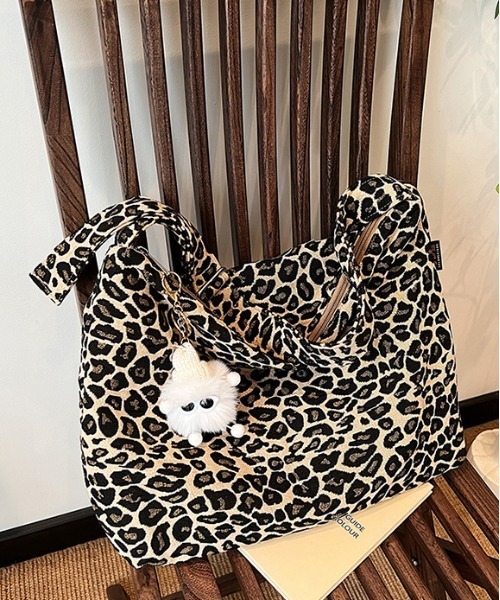gossip!ロサンゼルス ショルダーバッグ バッグ レオパード柄ボリューム