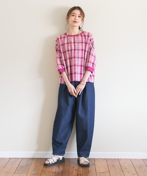 「studio CLIP」 7分袖ブラウス FREE ブラック レディース_画像5