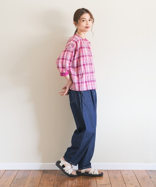 「studio CLIP」 7分袖ブラウス FREE ブラック レディース_画像8