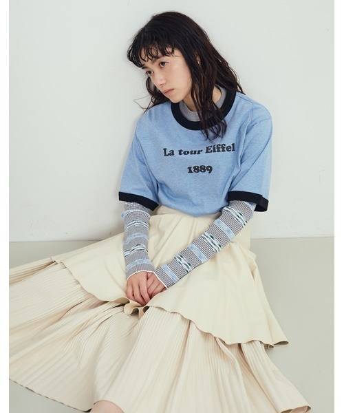 「FURFUR」 半袖Tシャツ FREE ブルー レディース_画像6