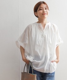 「URBAN RESEARCH DOORS」 半袖ブラウス MEDIUM グリーン レディースの画像3