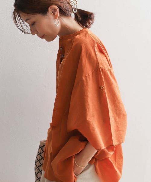 「URBAN RESEARCH DOORS」 半袖ブラウス MEDIUM グリーン レディースの画像4