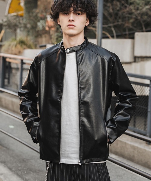 monica　ラルフローレン　レザージャケット　シングルライダース POLO RALPH LAUREN(ポロラルフローレン) レザージャケット(メンズ