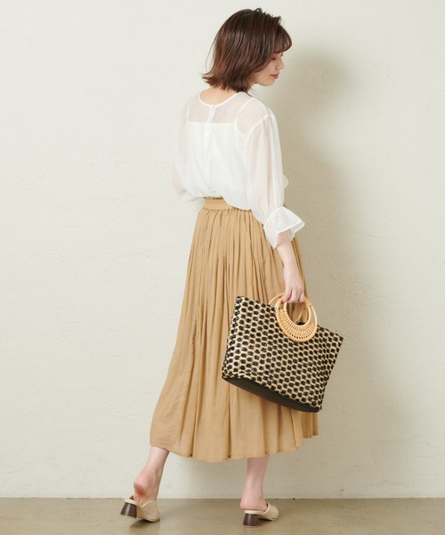「natural couture」 7分袖ブラウス FREE サックスブルー レディース_画像2