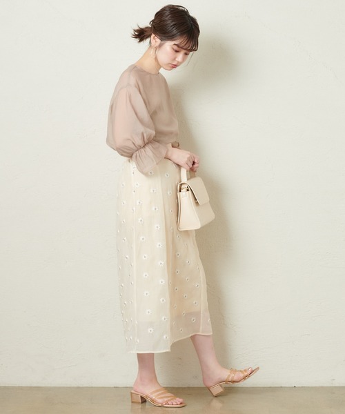 「natural couture」 7分袖ブラウス FREE サックスブルー レディース_画像6
