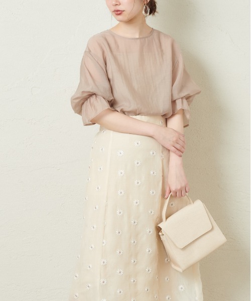 「natural couture」 7分袖ブラウス FREE サックスブルー レディース_画像7