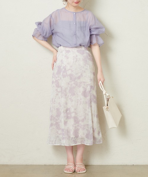 「natural couture」 7分袖ブラウス FREE サックスブルー レディース_画像8